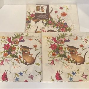 VTG Kittens Floral Gordon Fraser Gift Wrap 3 Packs